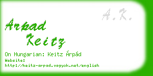arpad keitz business card